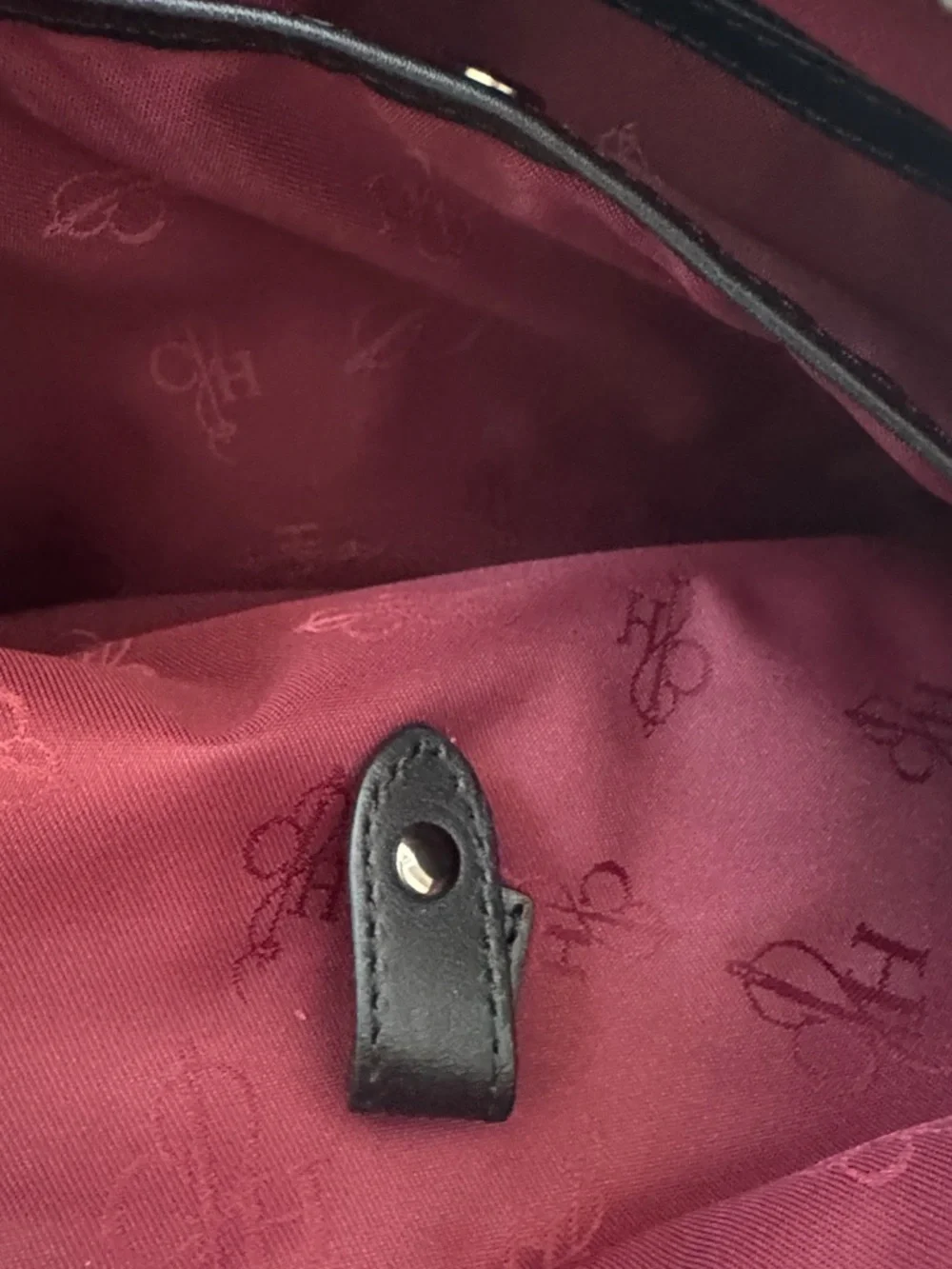 Cole Haan Gray Leopard Print Tote with Black Leather Handles